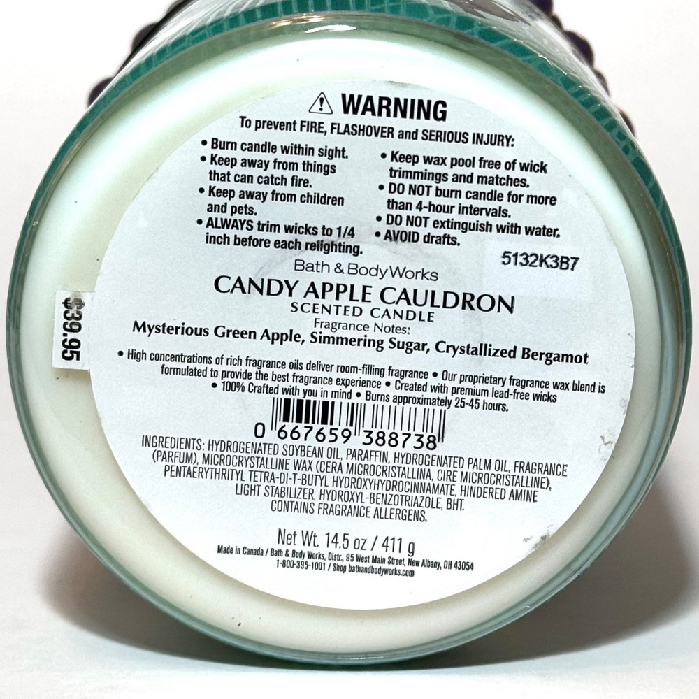 CANDY APPLE CAULDRON 3-Wick Candle - Picture 3 of 4